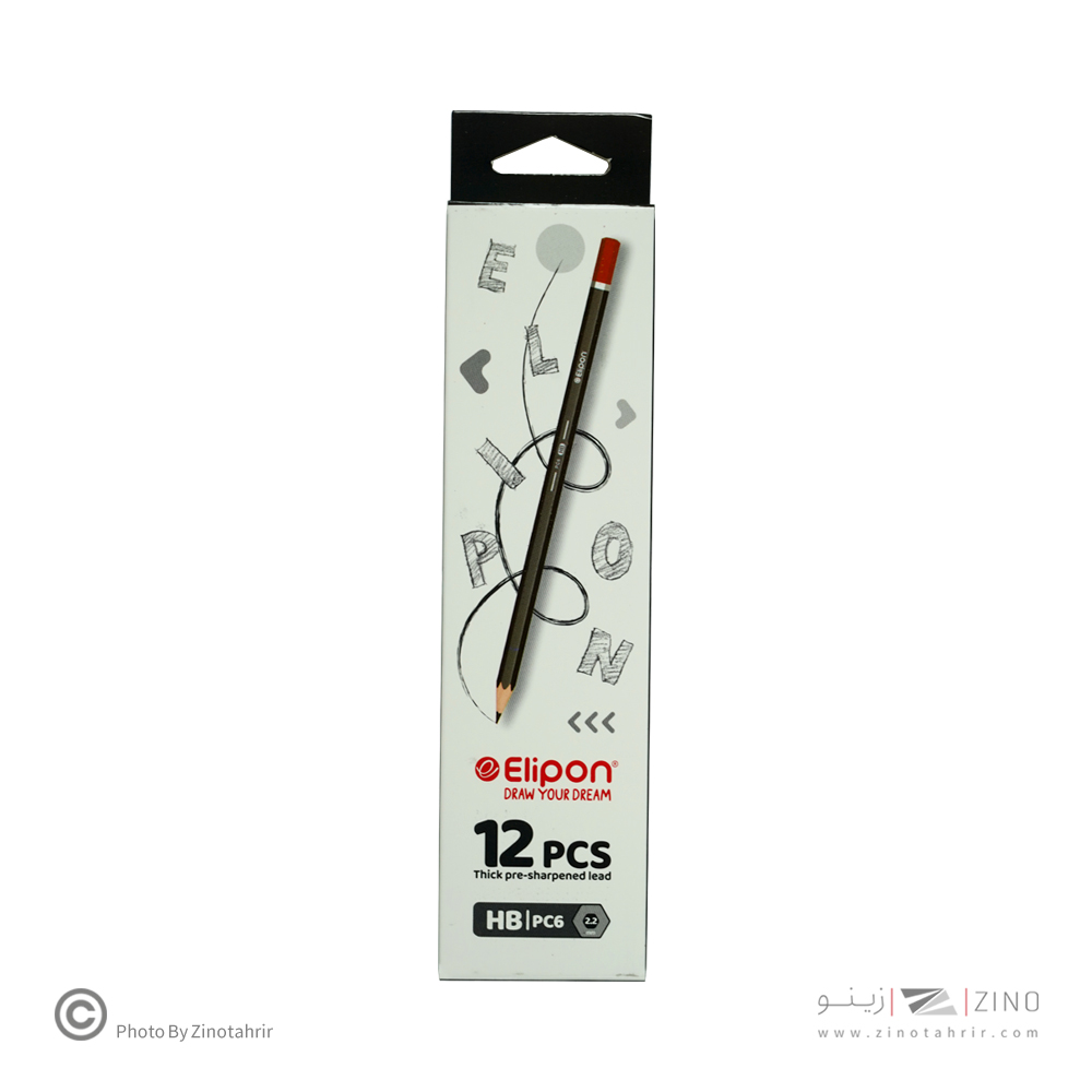 مداد مشکی کلاسیک شش گوش الیپون کد811007