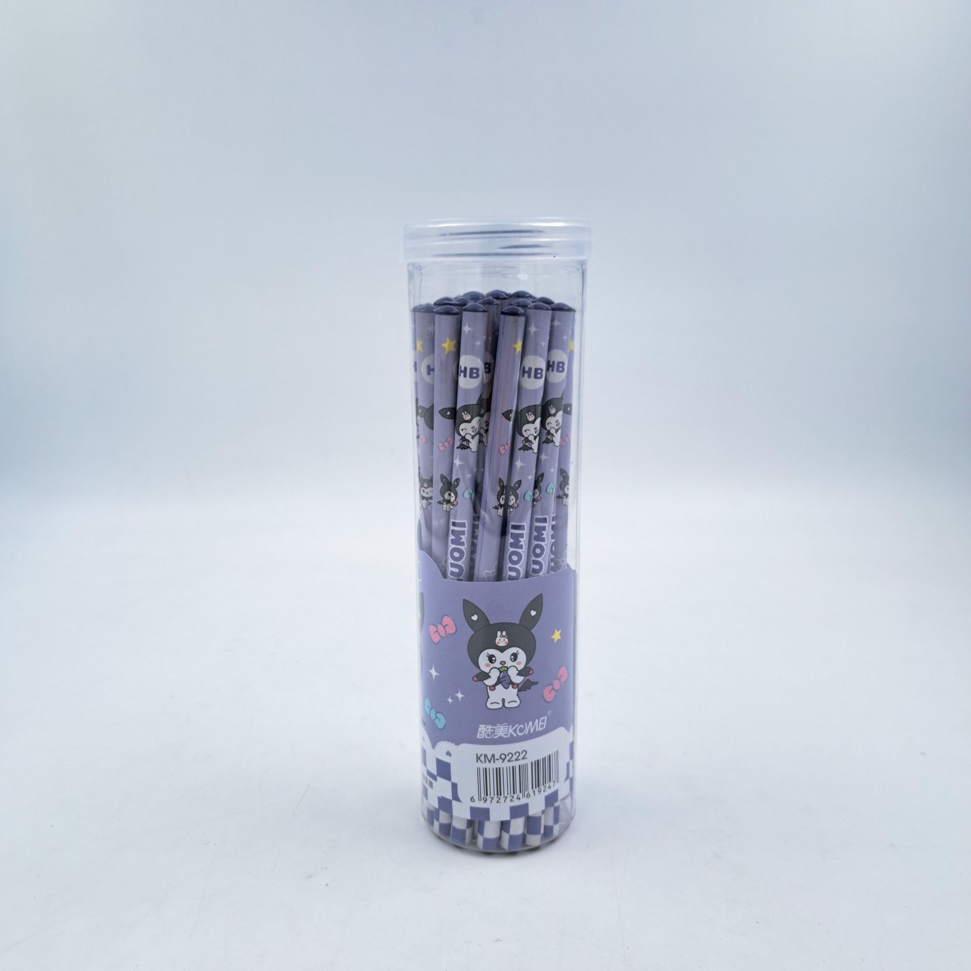 مداد مشکی فانتزی(30عددی)  همراه با تراش و پاکن کدKM-9222