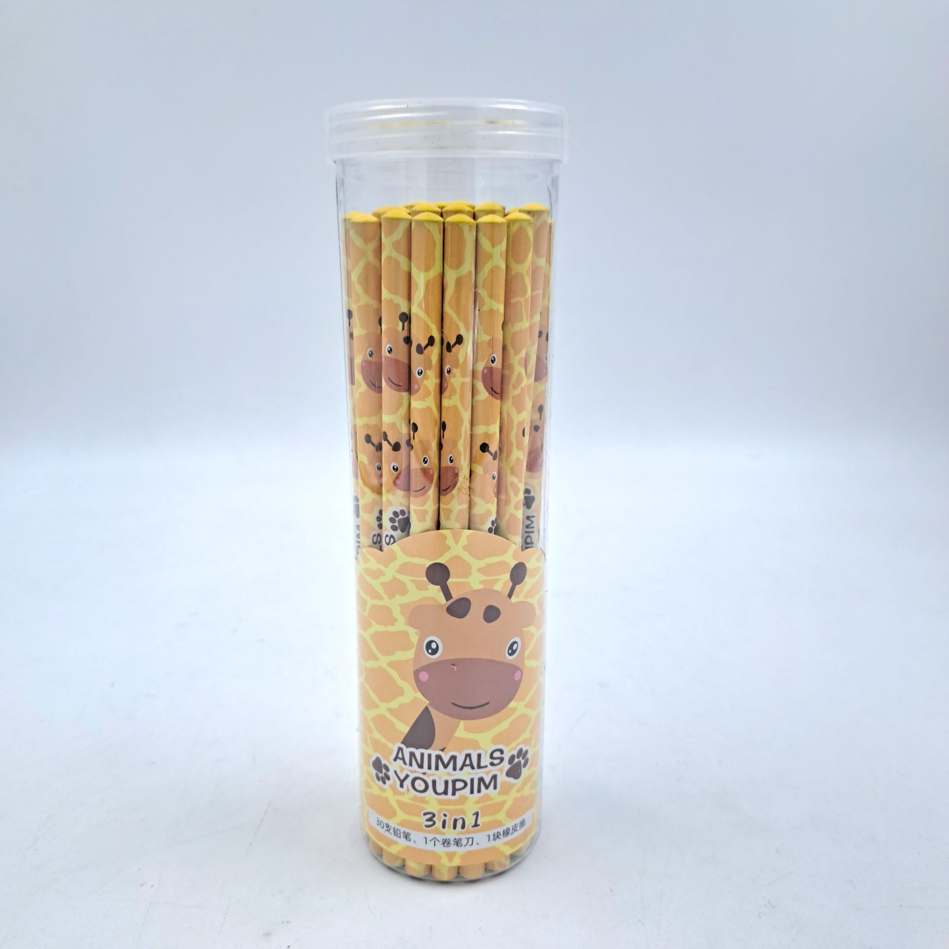 مداد مشکی فانتزی(30عددی)  همراه با تراش و پاکن کدKM-9222