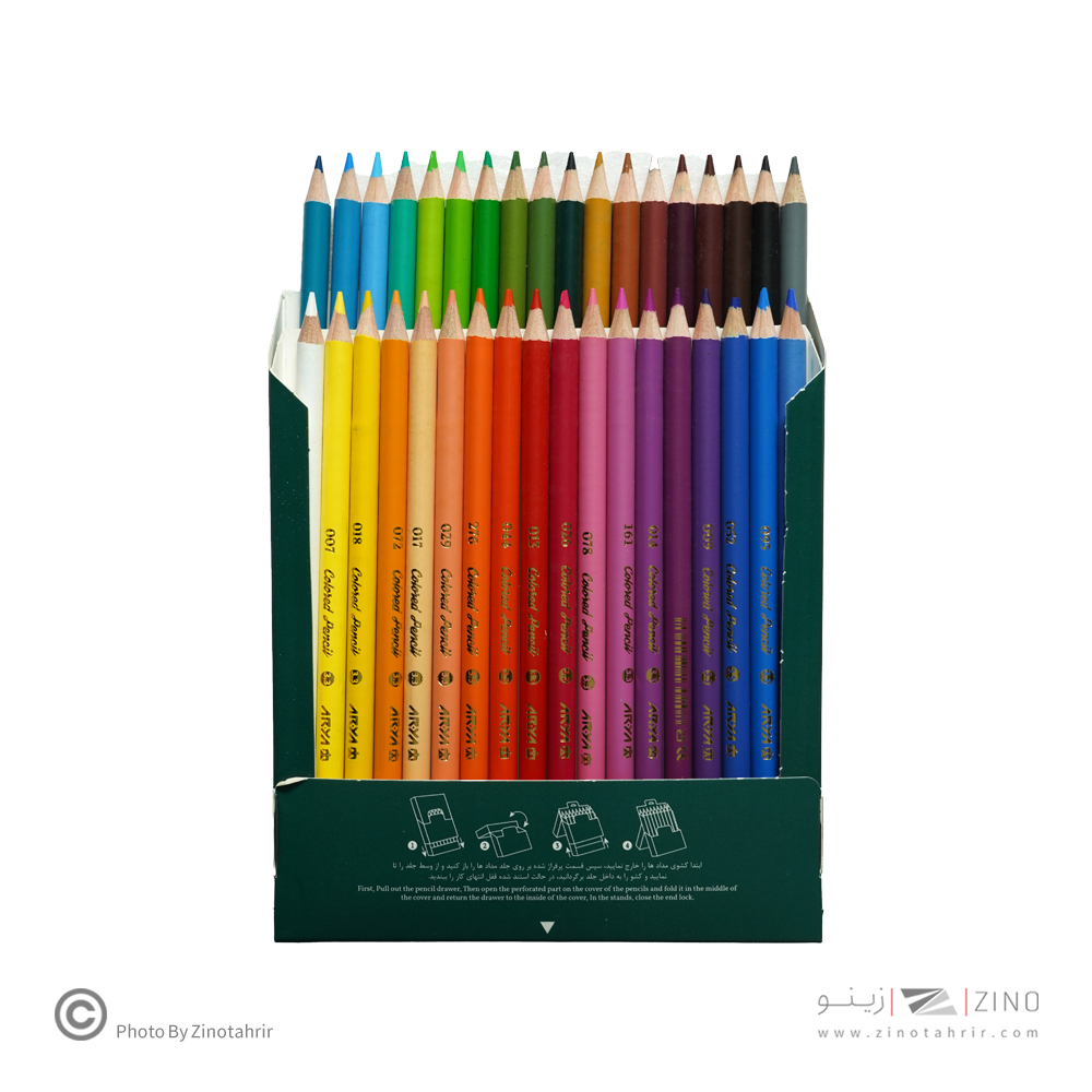 مدادرنگی 36رنگ جعبه مقوایی حرفه ای/آرتیست آریا کد3607/3603