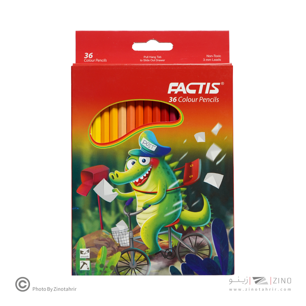 مدادرنگی36رنگ (شش گوش) جعبه مقوایی فکتیس