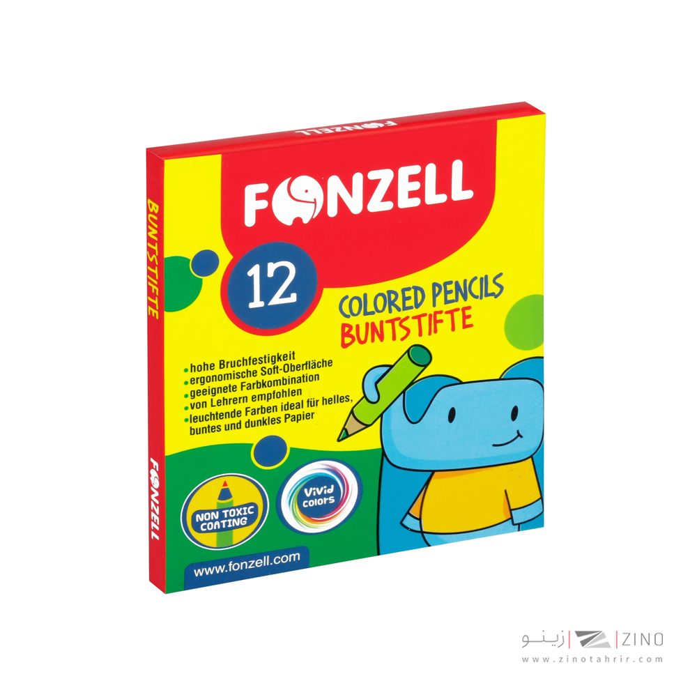 مدادرنگی12رنگ کوتاه جعبه مقوایی فونزل کد685073/685082
