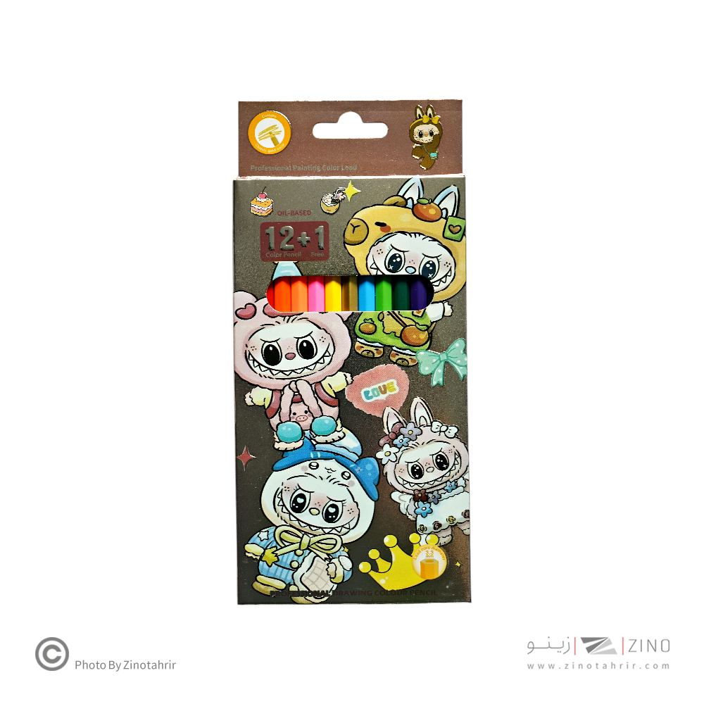 مدادرنگی12+1رنگ جعبه مقوایی(کرومی و لبوبو) کدU122-121