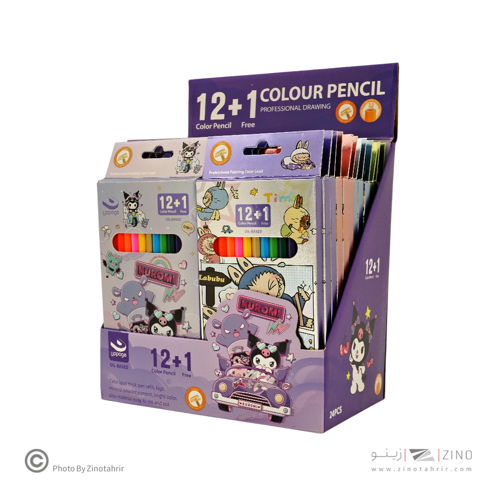 مدادرنگی12+1رنگ جعبه مقوایی(کرومی و لبوبو) کدU122-121