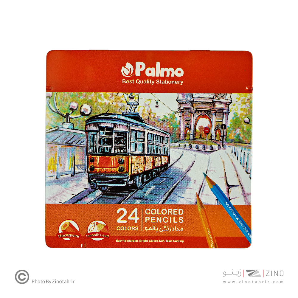 مدادرنگی24رنگ جعبه فلزی پالمو