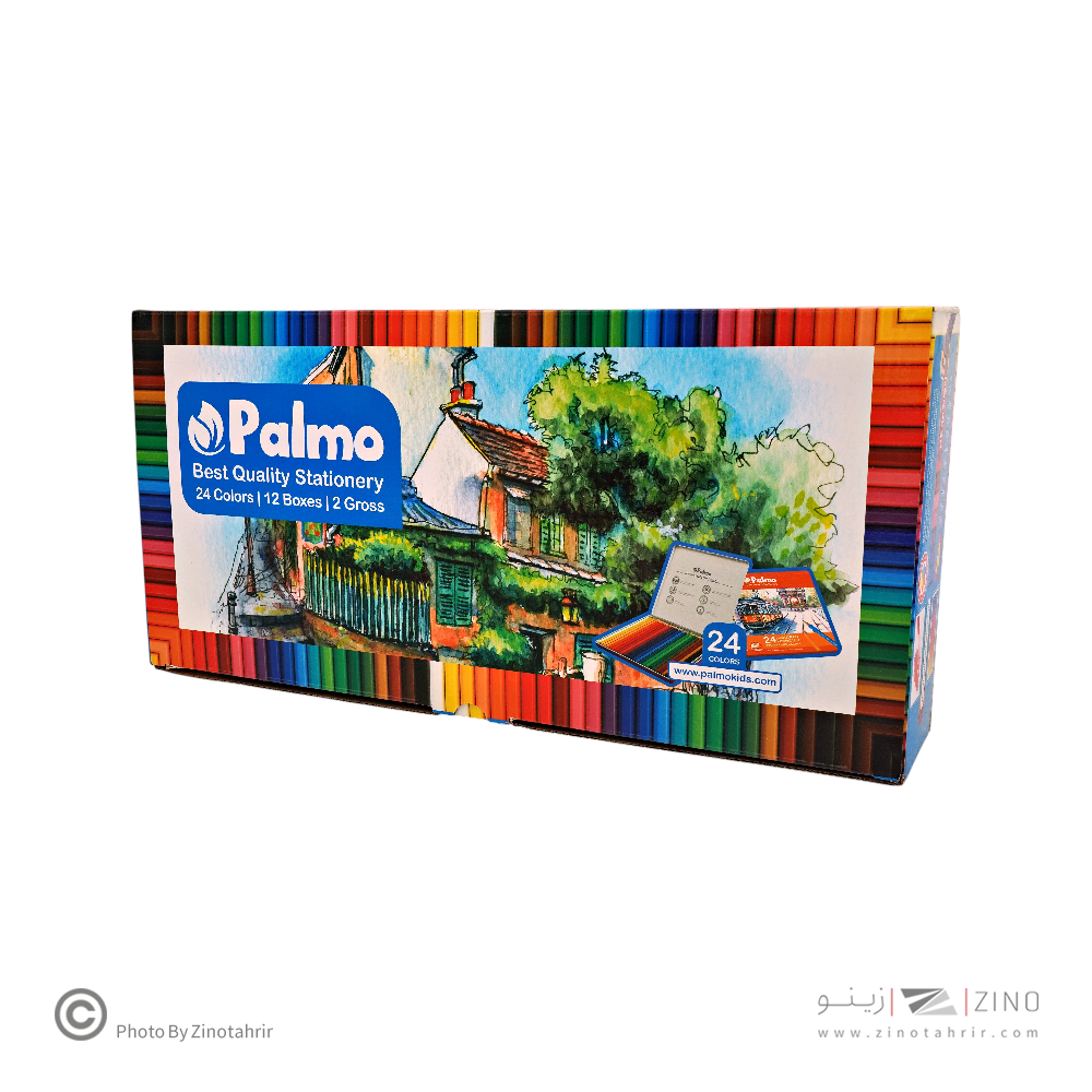 مدادرنگی24رنگ جعبه فلزی پالمو