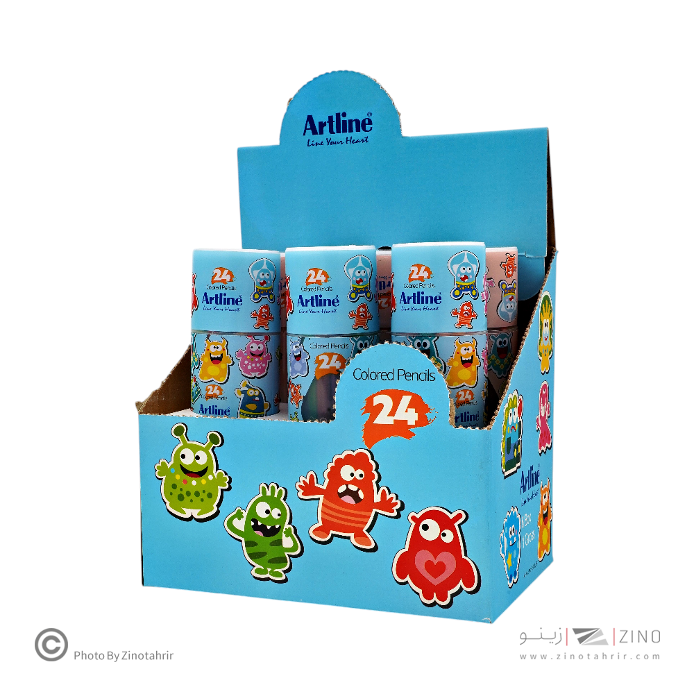 مدادرنگی24رنگ قوطی آرتلاین