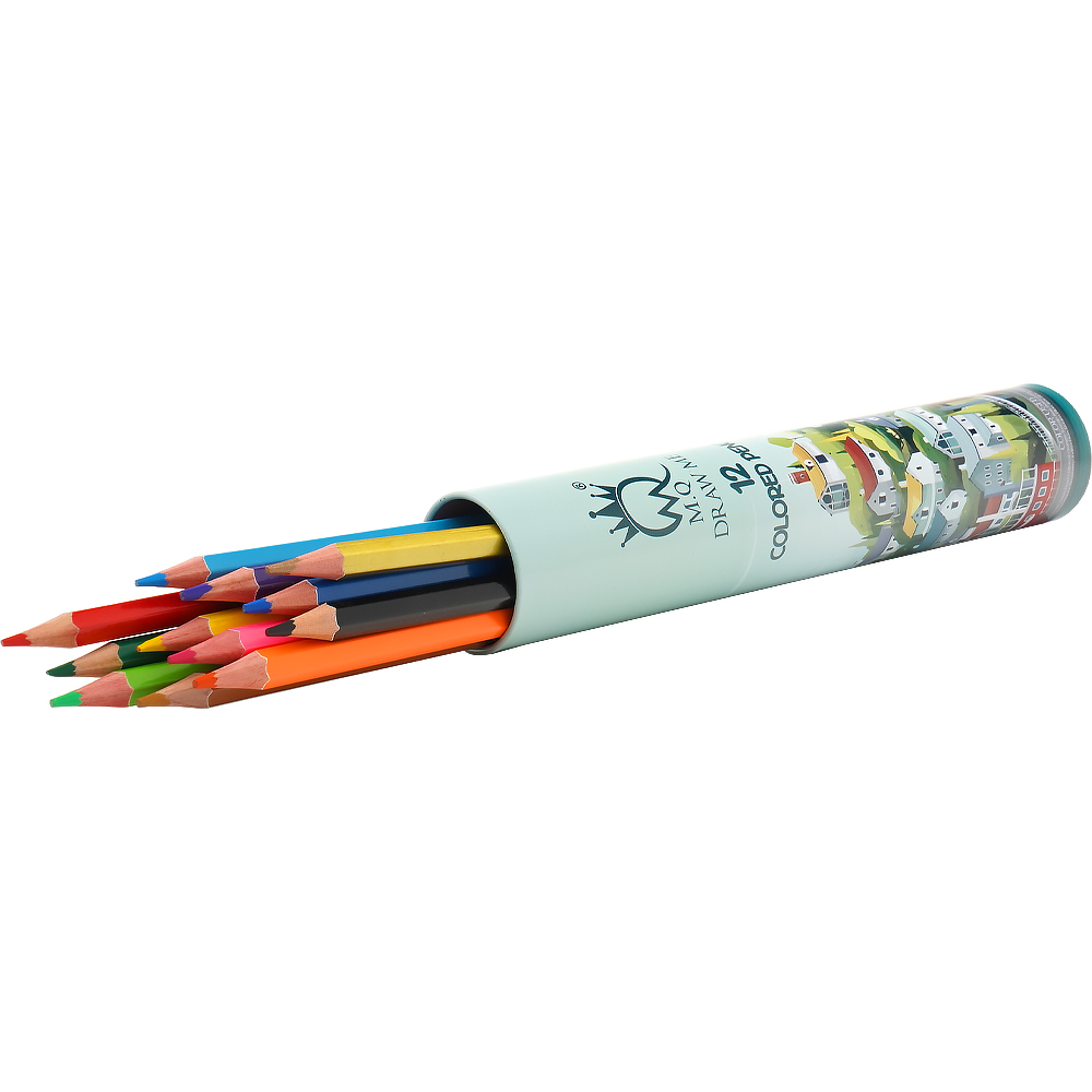 مداد رنگی 12رنگ قوطی ام کیو کد2412
