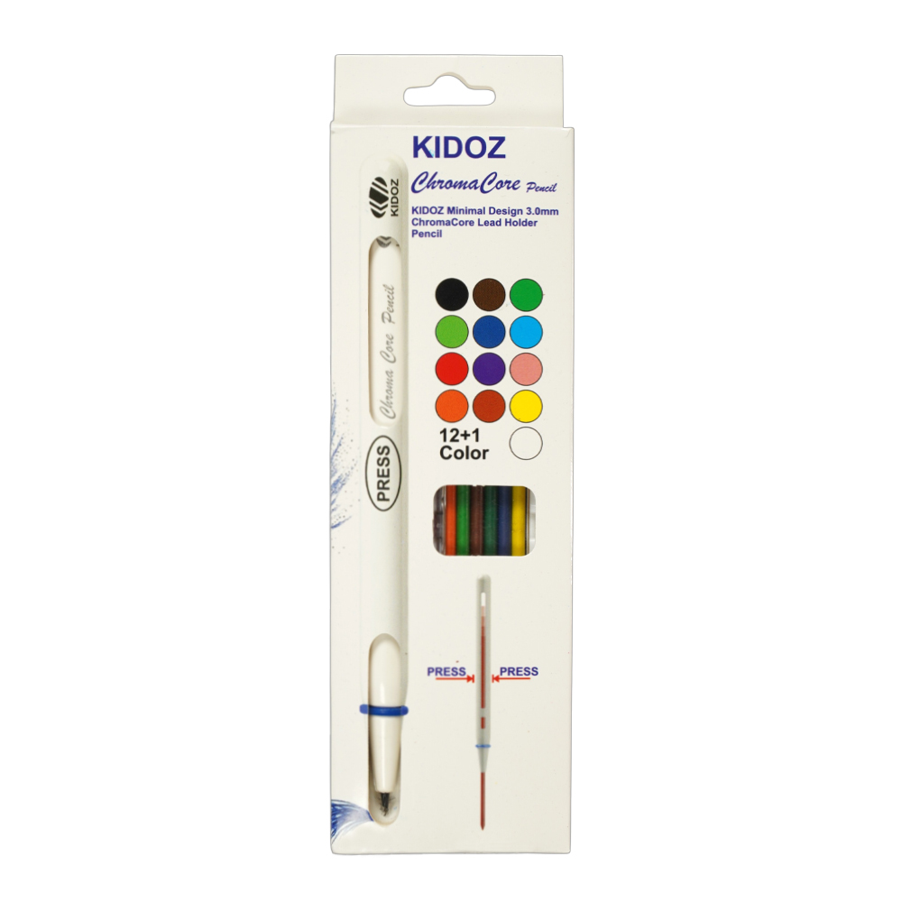 مدادرنگی12+1رنگ فشاری(مغزرنگی3میل) KIDOZ کیدوز کد50367
