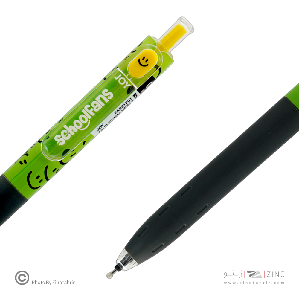 روان نویس فشاری0/5(رنگ آبی - مشکی)بدنه طرح دار سریJOY اسکول فنز کد921201