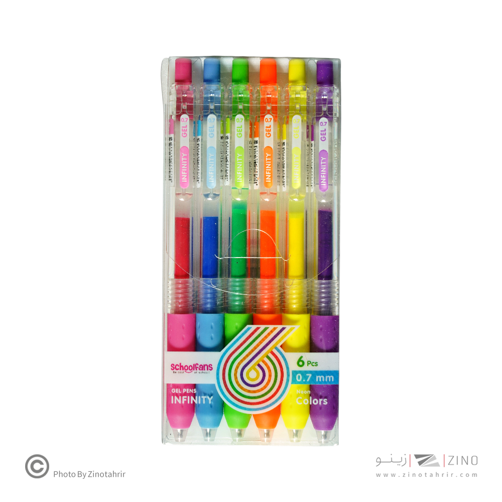 روان نویس فشاری گریپ دار اینفینیتی رنگ جور0/7 اسکول فنز استند 368 عددی 