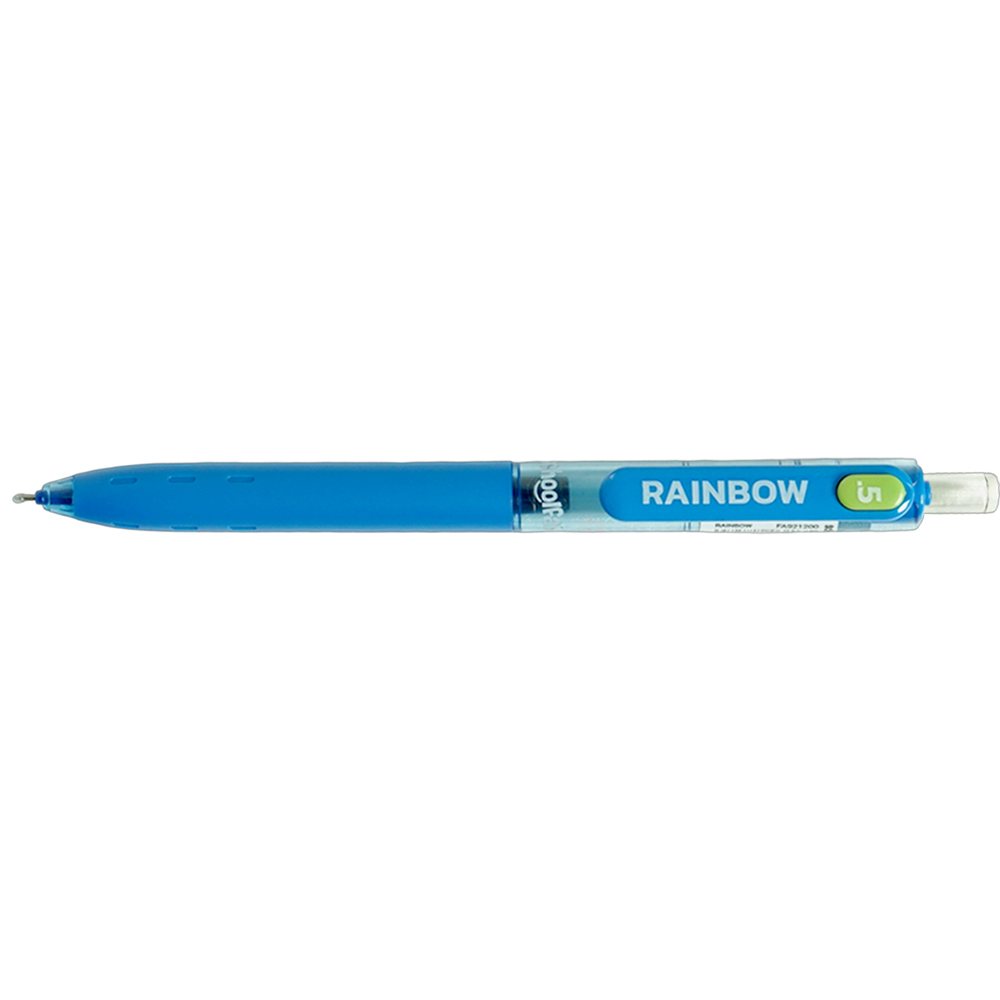 روان نویس0/5 فشاری آبی بدنه گریپ دار(8عددی) اسکول فنز سری RAINBOW