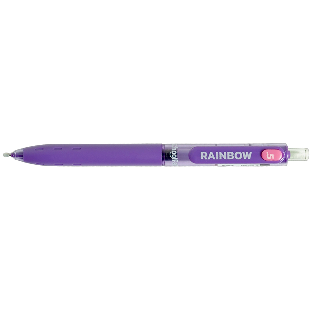 روان نویس0/5 فشاری بنفش بدنه گریپ دار(8عددی) اسکول فنز سری RAINBOW
