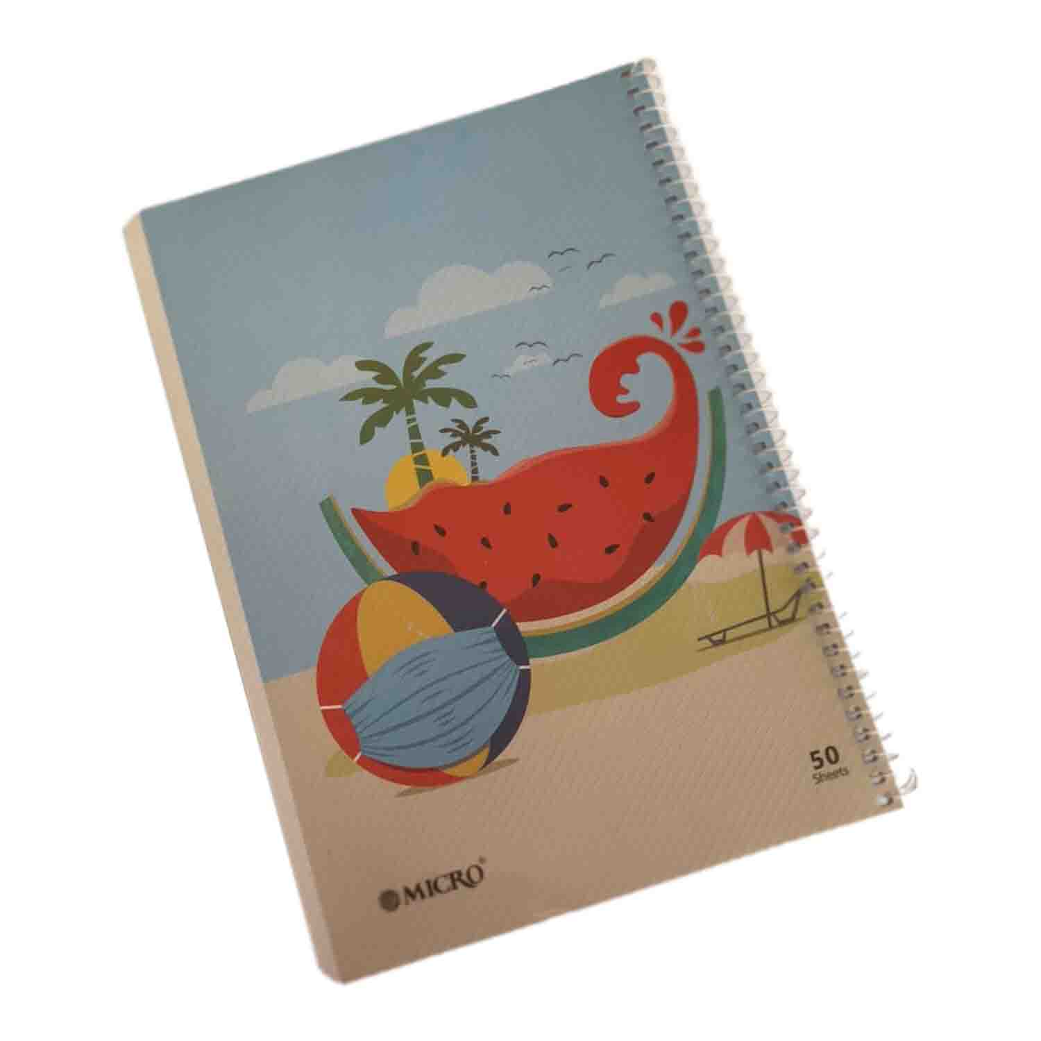 دفتر50برگ سیمی طلقی میکرو