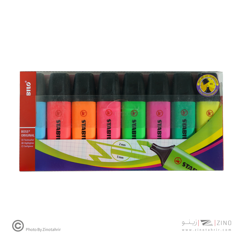 علامت زن جور8رنگ باس اورجینال(فلورسنت)استابیلو کد70/8