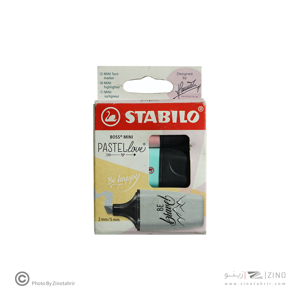 علامت زن جور3رنگ باس مینی (پاستل لاو) استابیلو کد07/03-49