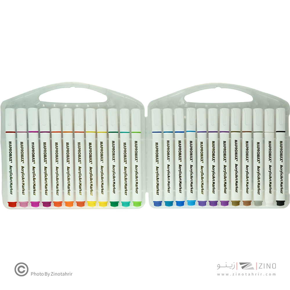 ماژیک اکریلیک24رنگ بدنه سه گوش ماپرومکس کدMA-624