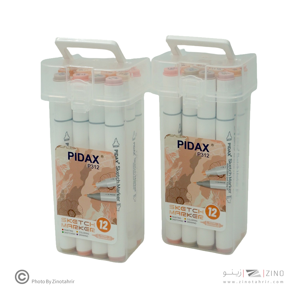 ماژیک12 رنگ (رنگ پوست )راندو نیوتاچ/ماپرومکس/پیداکس جعبه طلقی کد512/312