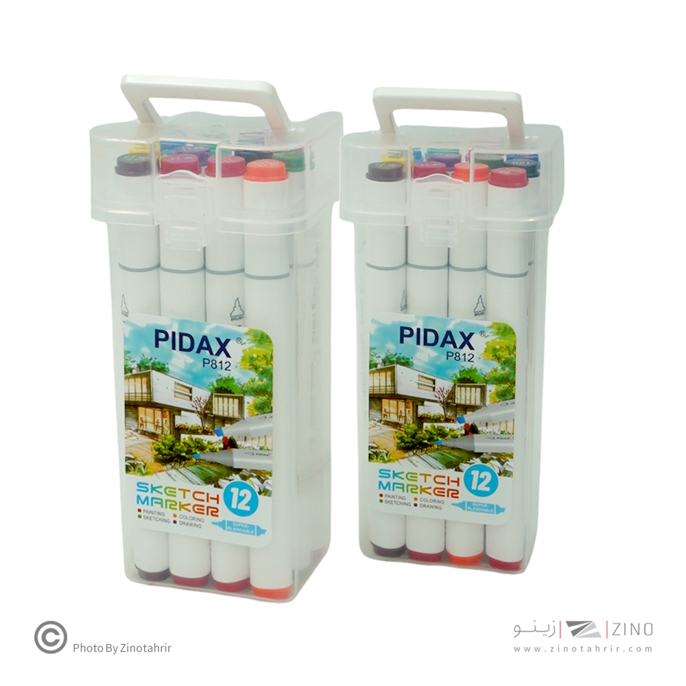 ماژیک12 رنگ راندو نیوتاچ/ماپرومکس/پیداکس جعبه طلقی کد712/812
