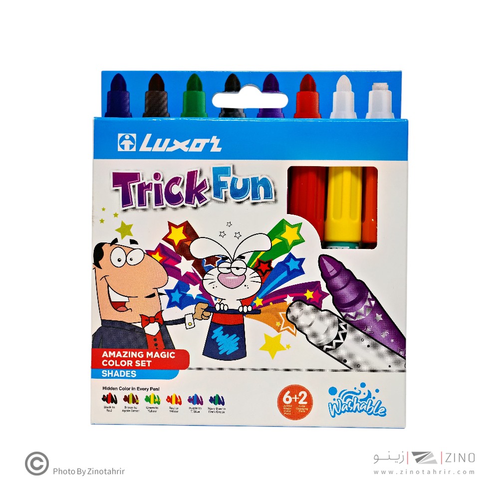 ماژیک نقاشی 6+2عددی جادویی تریک فان لاکسرکد6180TF-8BX
