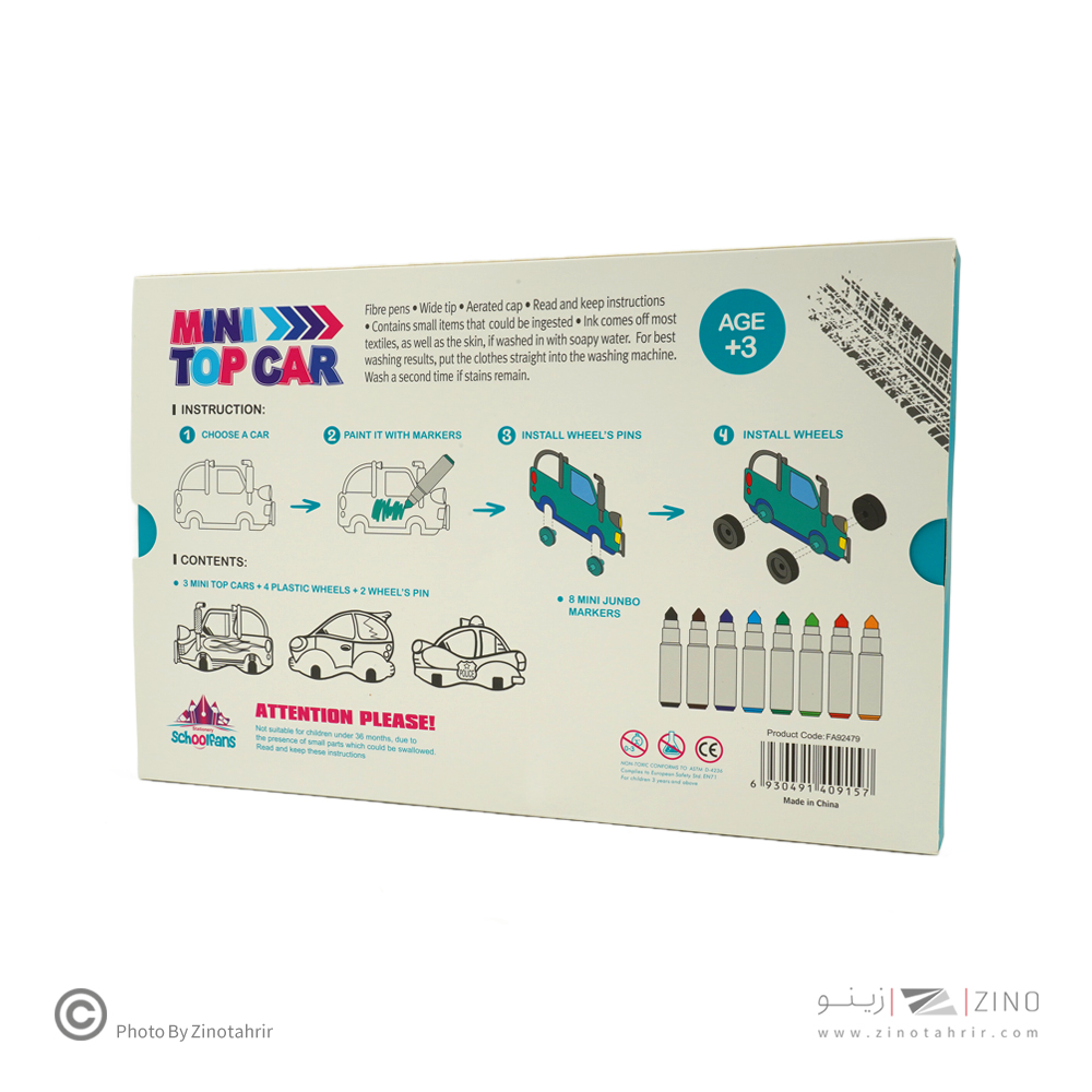 ماژیک نقاشی 8رنگ مینی جامبو اسکول فنز کدFA92479