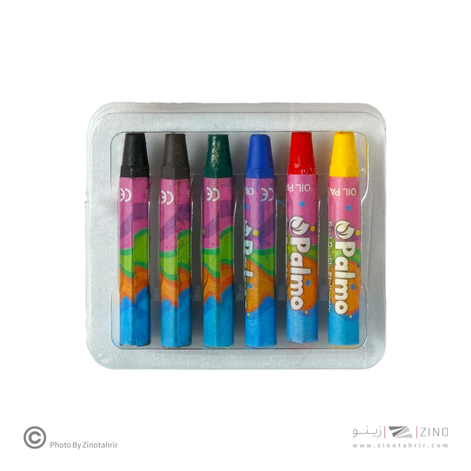 پاستل روغنی6رنگ مقوایی پالمو کد2201