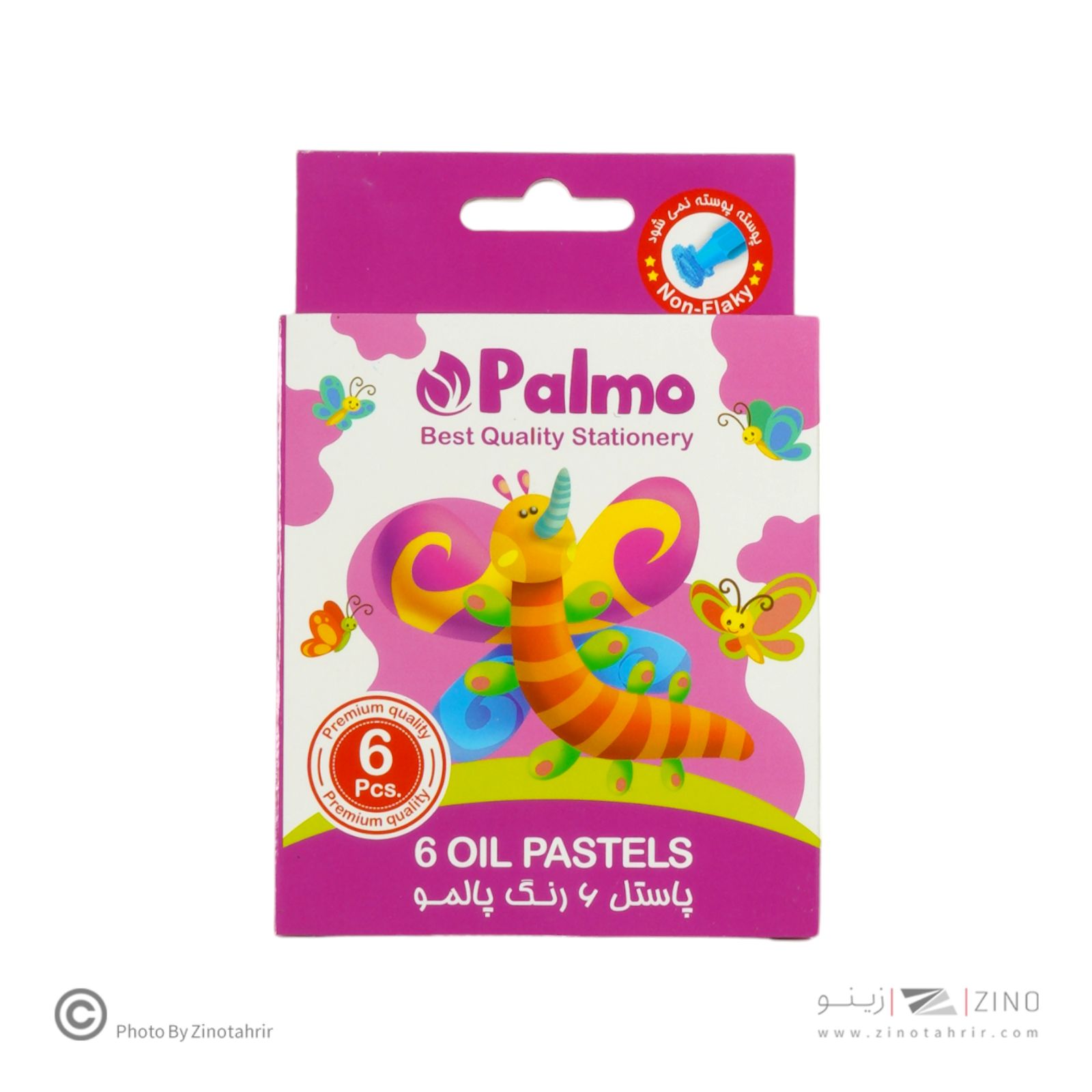 پاستل روغنی6رنگ مقوایی پالمو کد2201