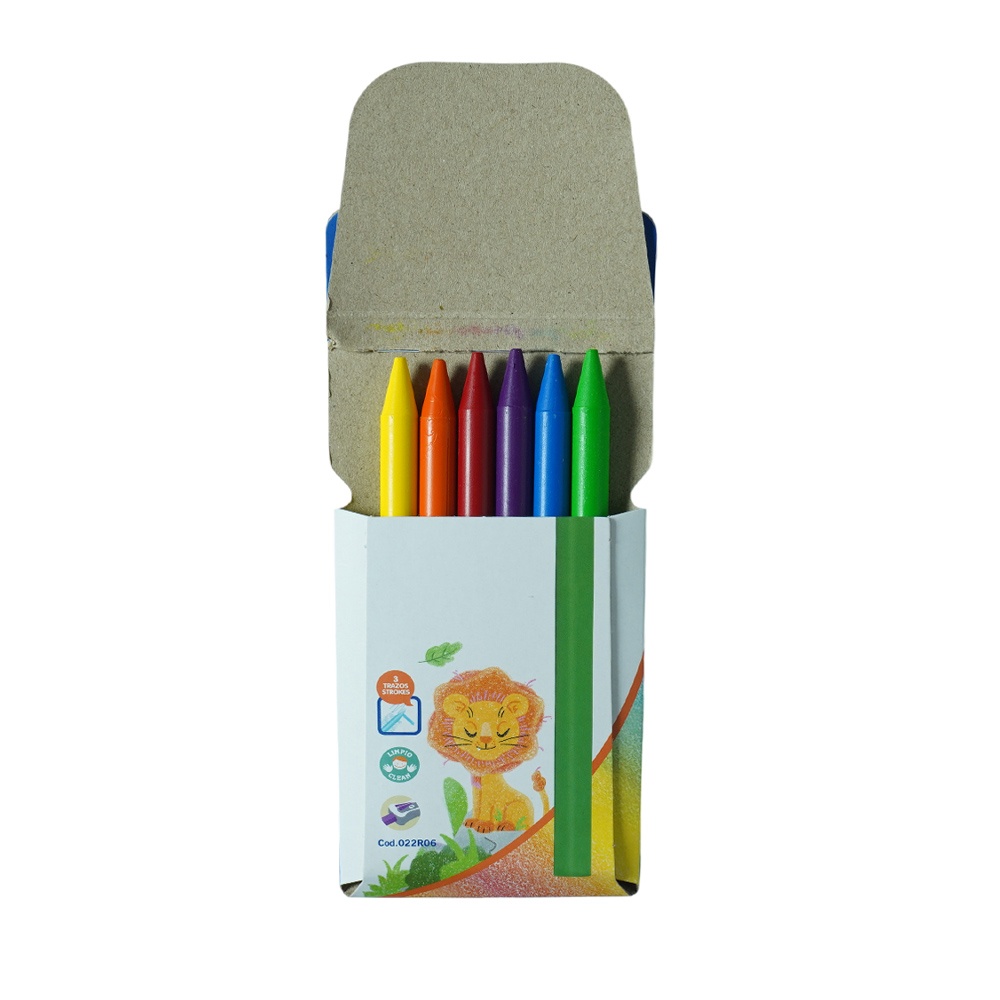 پاستل6رنگ گرد جعبه مقوایی میلان کد022R06