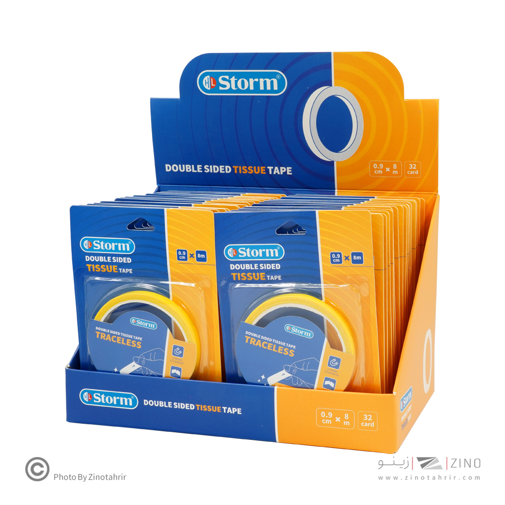چسب دوطرفه0/9 پوست پیازی8متری استورم کدHL-102239