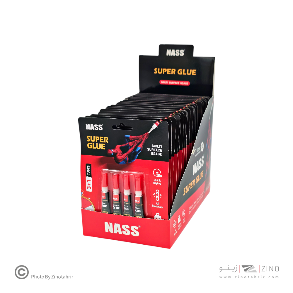 چسب قطره ای(فوری)3گرمی بلیستر3عددی ناس