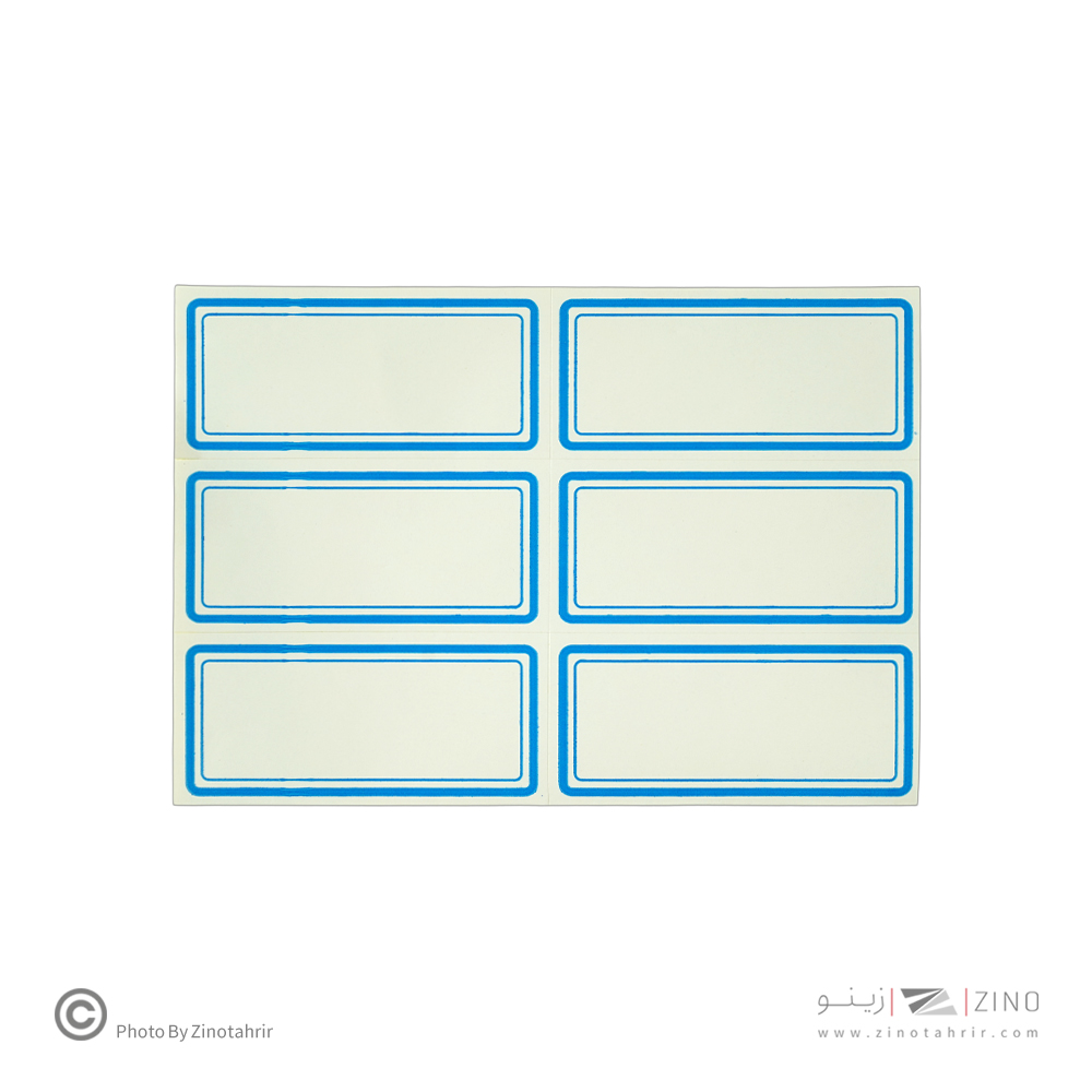 برچسب دورآبی خارجی کد21 سایز7.5*3.5