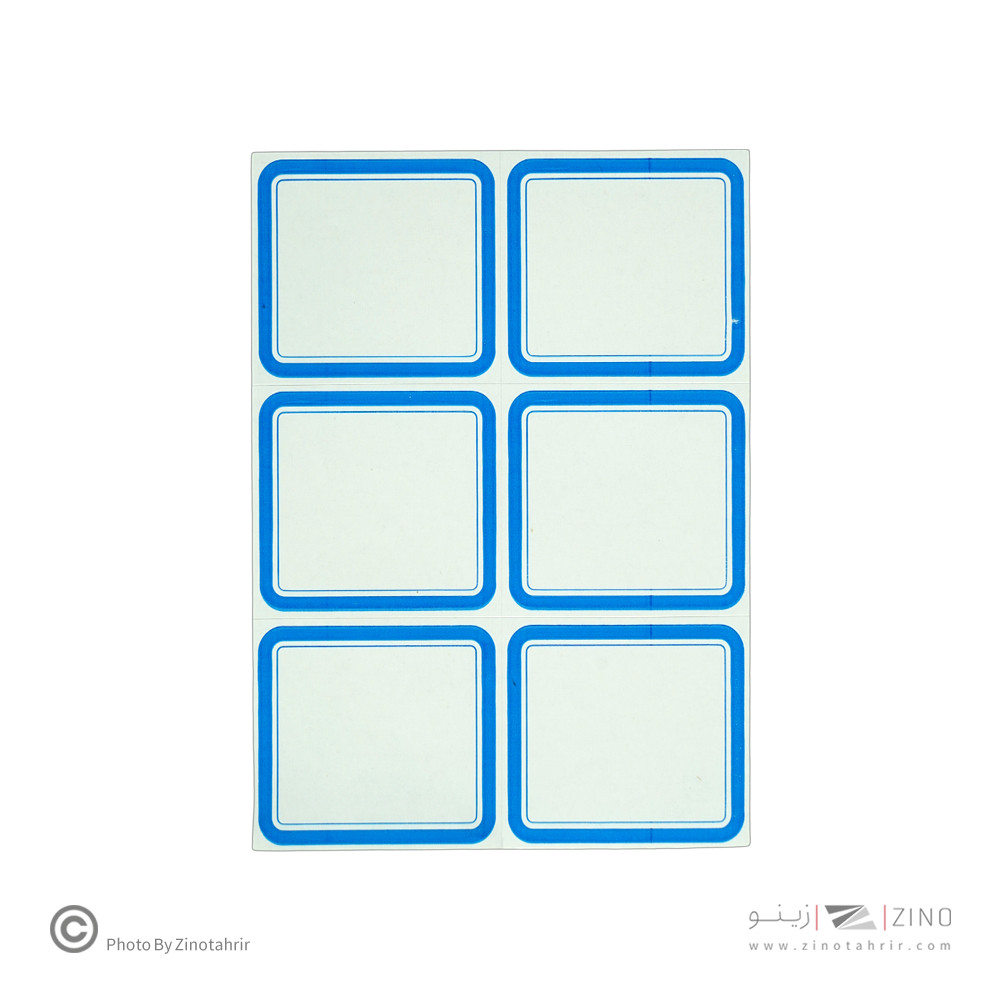 برچسب دورآبی خارجی کد19 سایز5.3*4.3