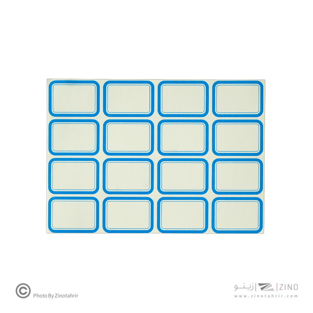 برچسب دورآبی خارجی کد16 سایز3.6*2.5