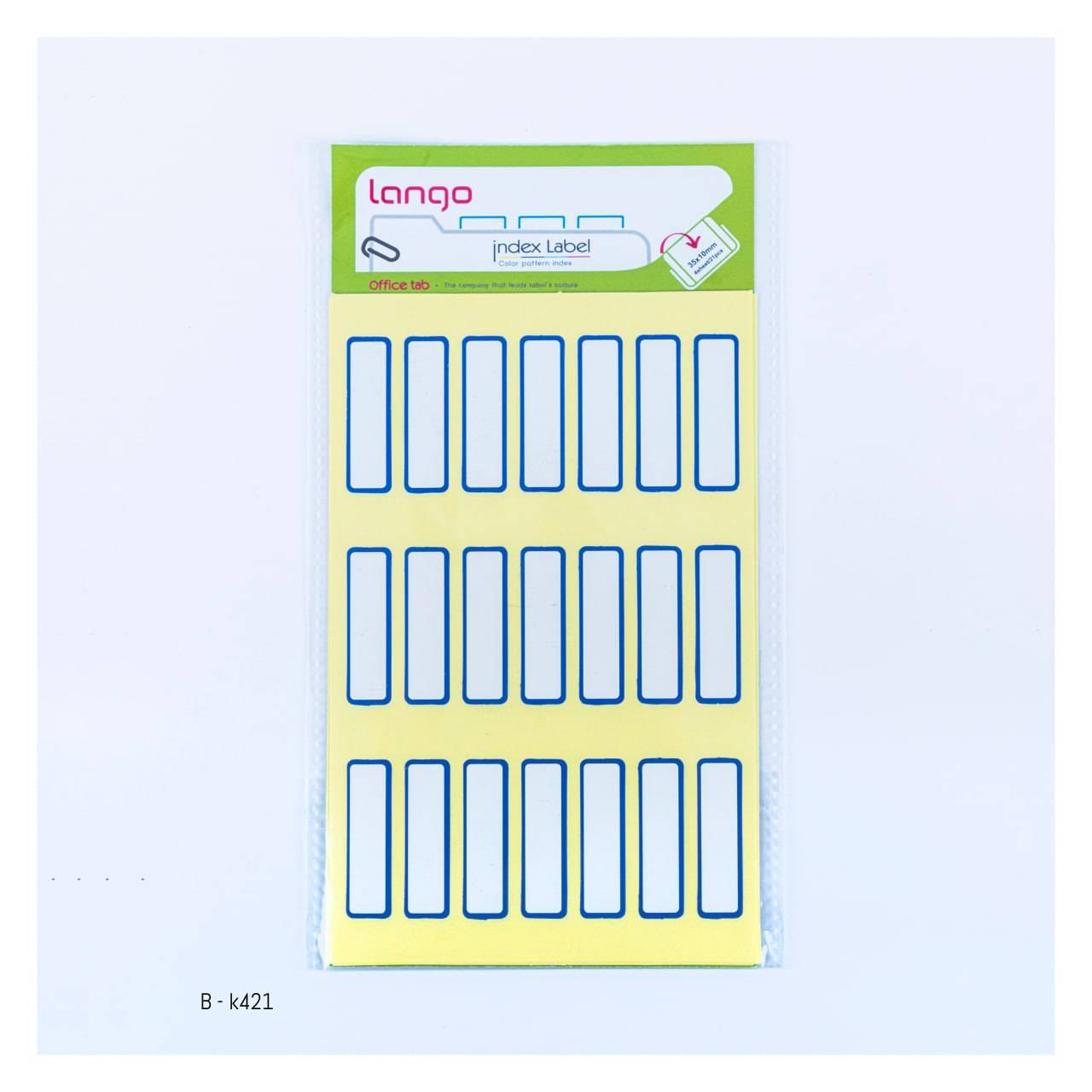 برچسب دورآبی سایز10*35میلیمتر4برگی لانگوکدK-421