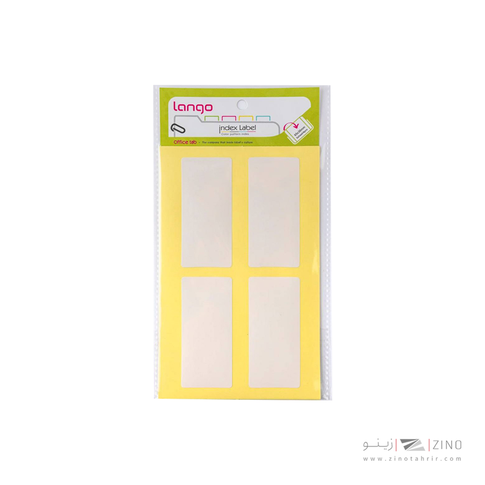 برچسب دورسفیدسایز30*65میلیمتری 5برگی لانگوکدB-54