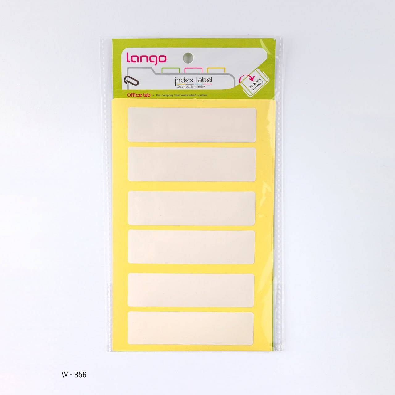 برچسب دورسفیدسایز20*75میلیمتر5برگی لانگوکدB-56