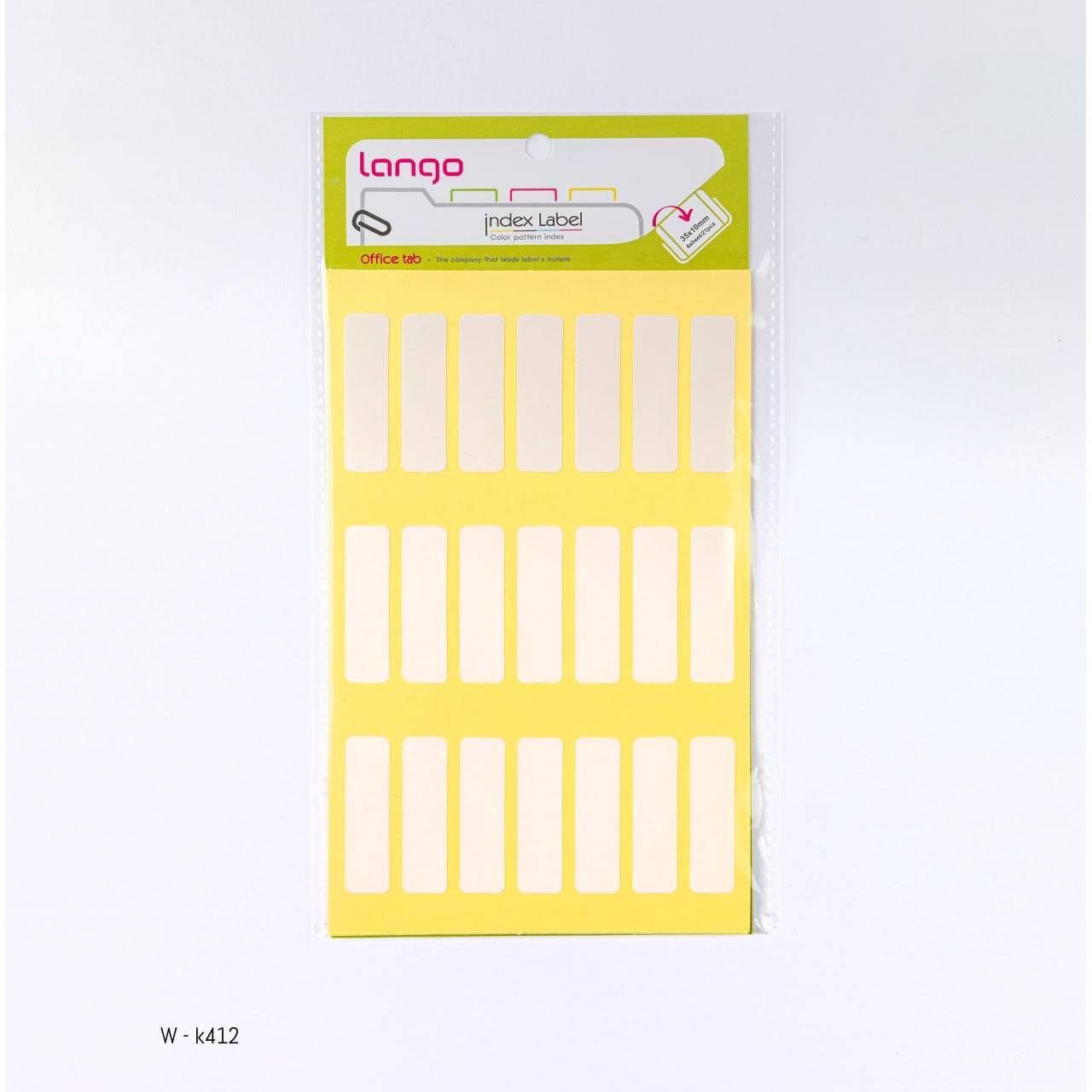 برچسب دورسفیدسایز10*35میلیمتر4برگی لانگوکدK-421 