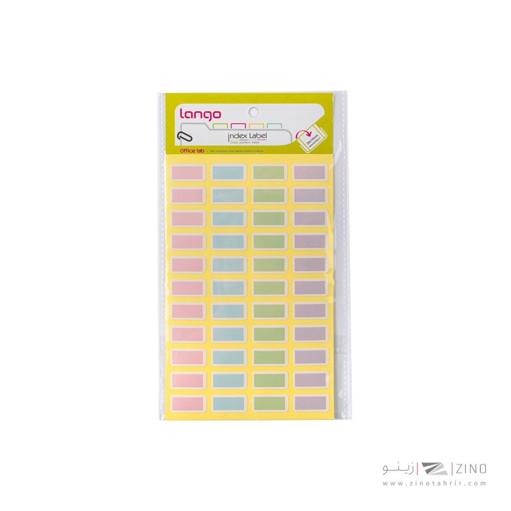 برچسب پاستلی سایز20*10میلیمتر4برگی لانگوکدK-444 یا کد055