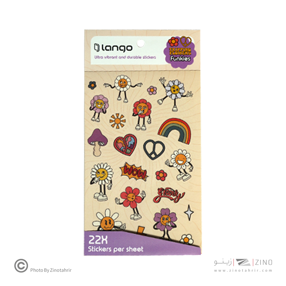 برچسب لانگو سری فانکیز طرح گل