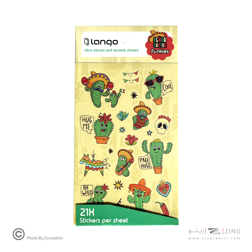 برچسب لانگو سری فانکیز طرح کاکتوس