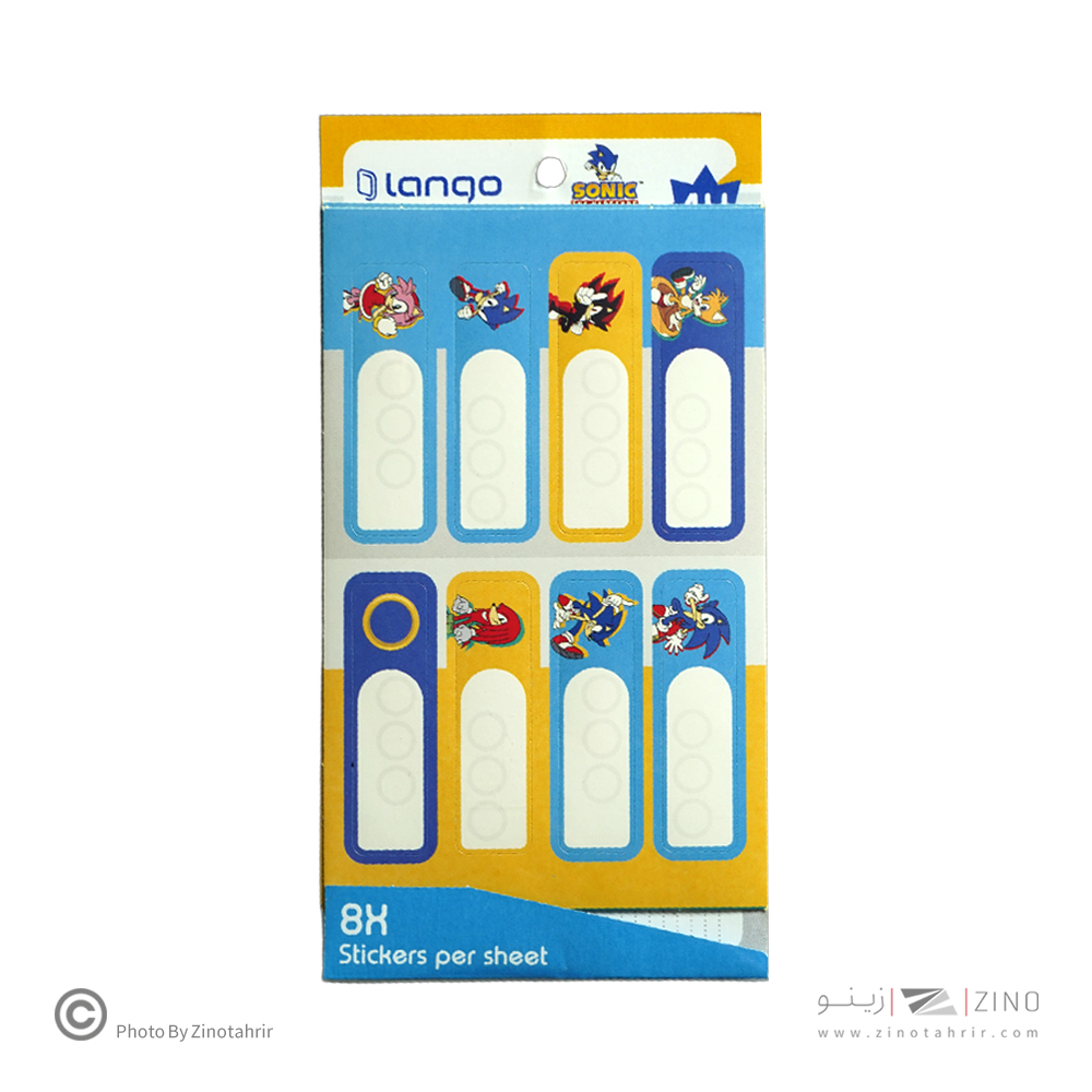 برچسب اسم فانتزی 4برگی لانگو طرح سونیک