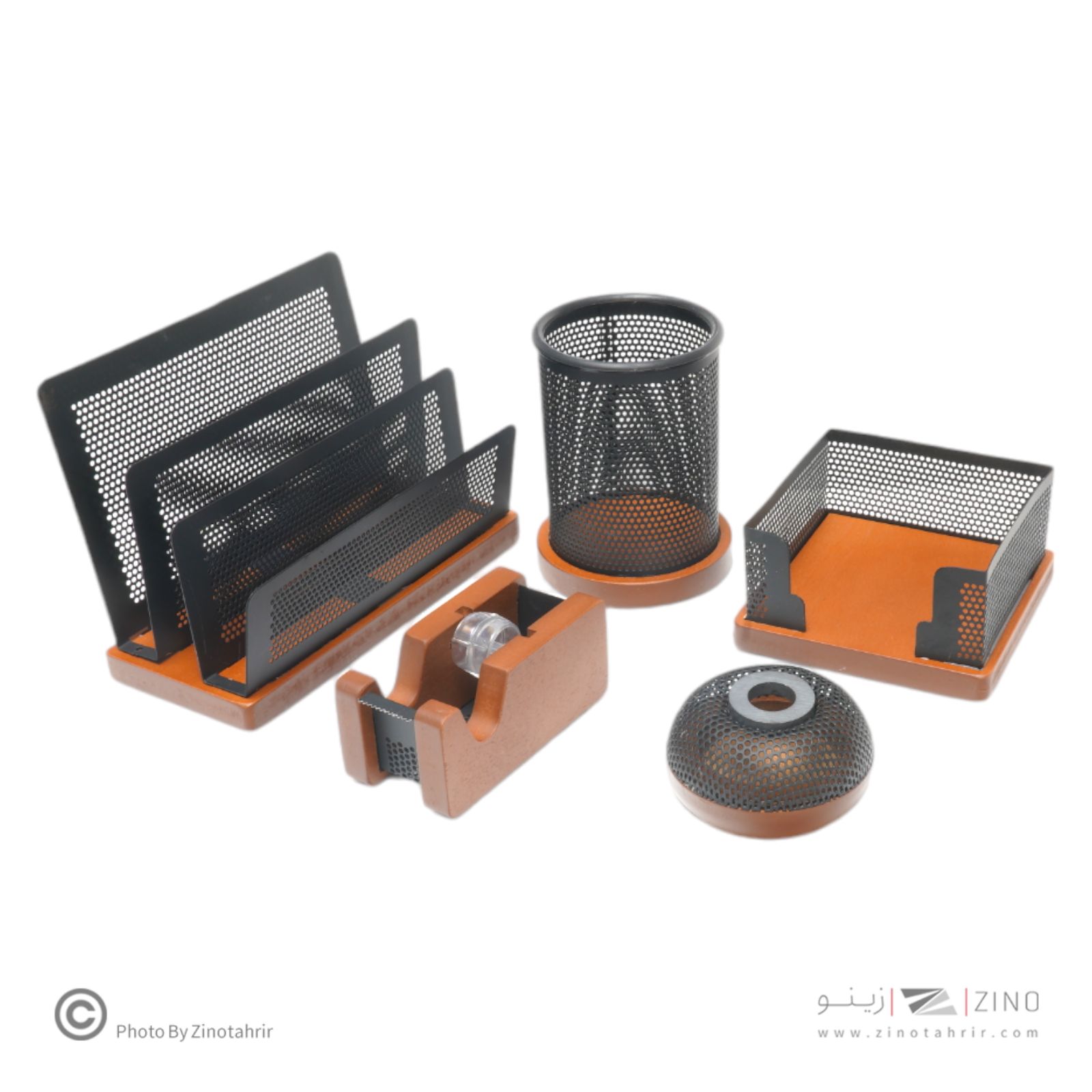 ست رومیزی 5تکه چوب وفلز