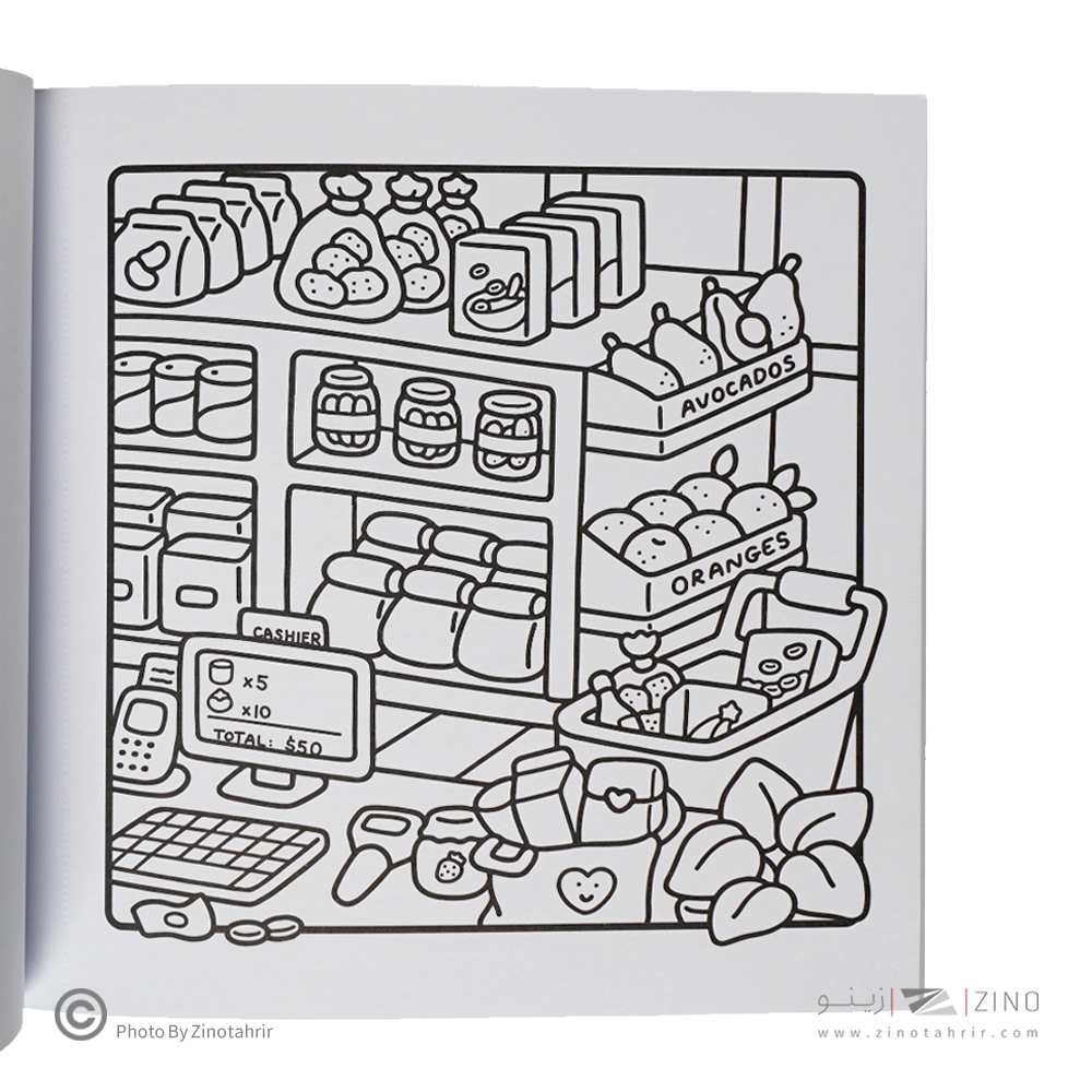 کتاب رنگ امیزی48برگ200*200کازی لانگو سری کرنر کدCB-602