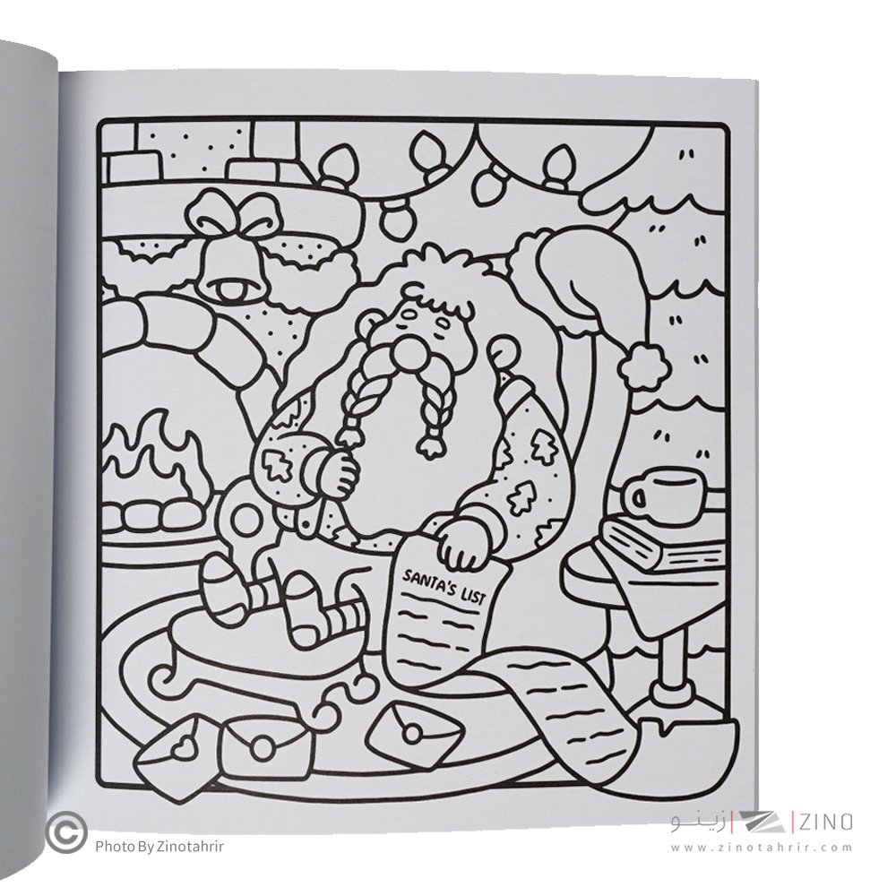 کتاب رنگ امیزی48برگ200*200کازی لانگو سری کریسمس کدCB-604