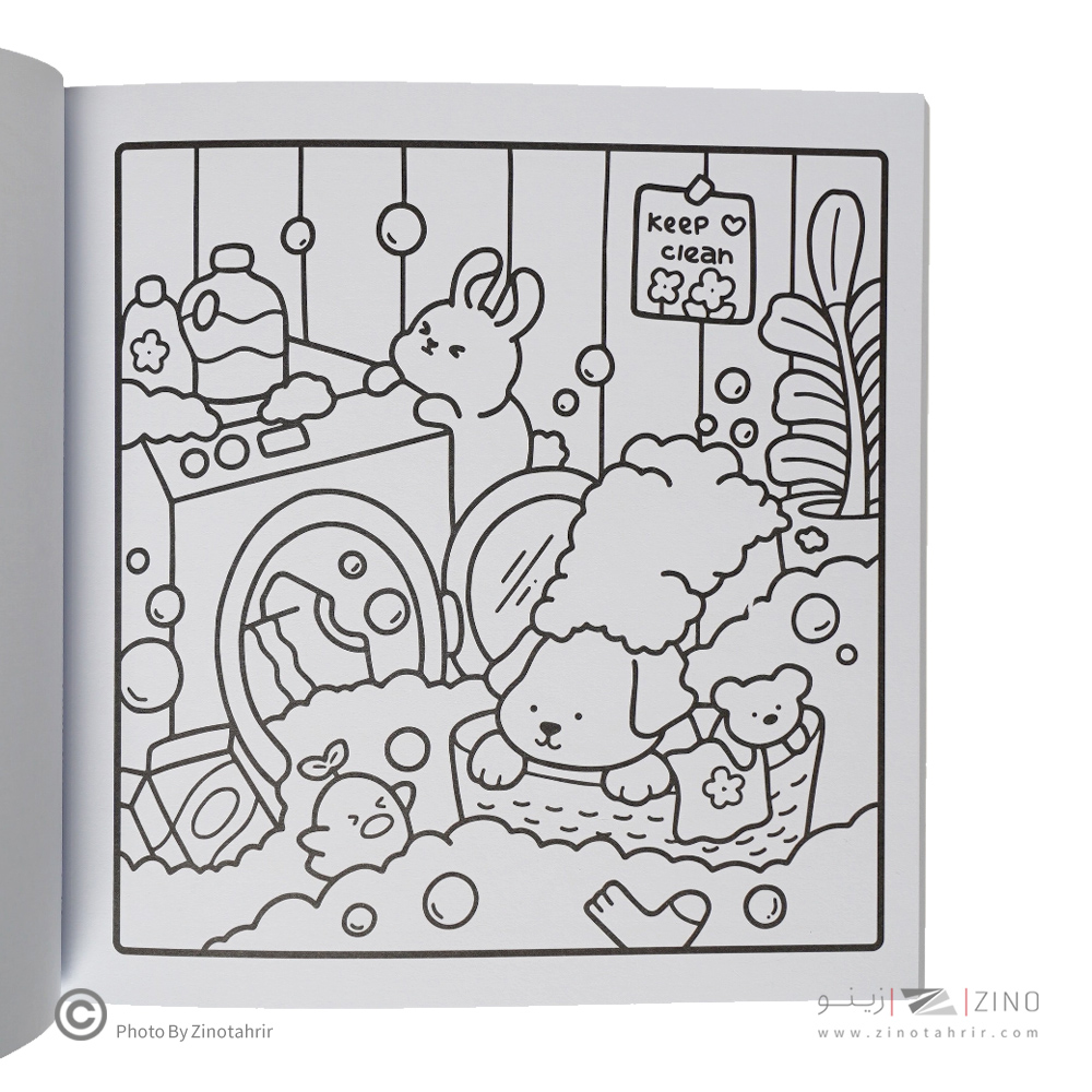 کتاب رنگ امیزی48برگ200*200کازی لانگو سری کیوتیز کدCB-601