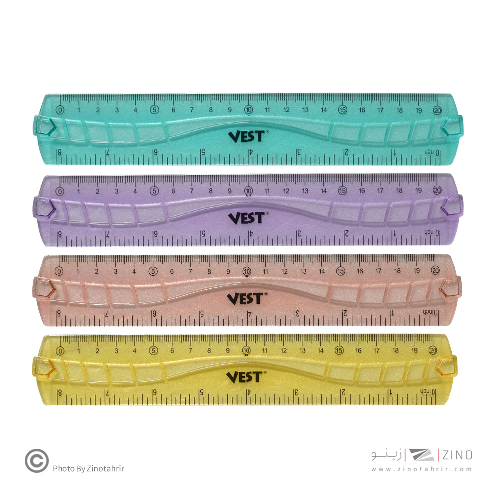 خط کش20سانت ژله ای(پاستلی) وست کدFB6268