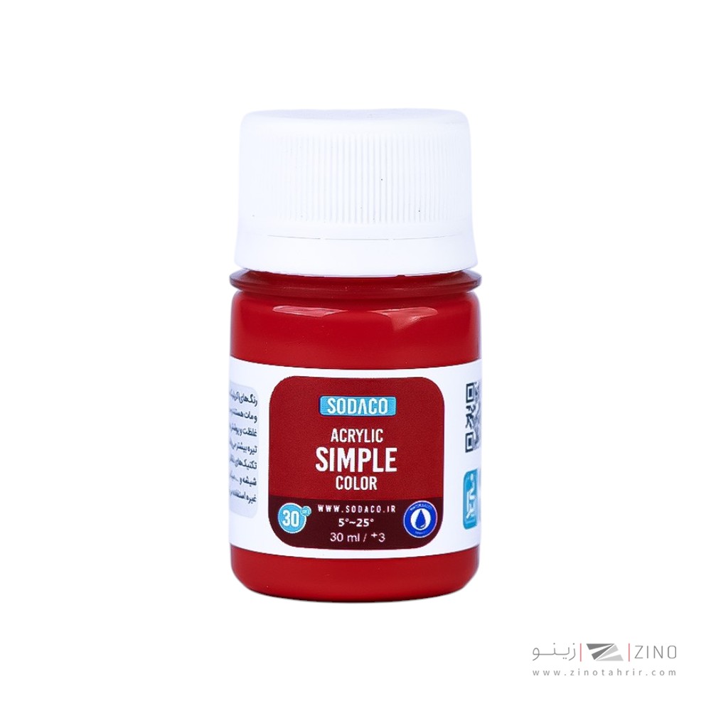 اکریلیک ساده30میل سوداکو قرمز کد00306