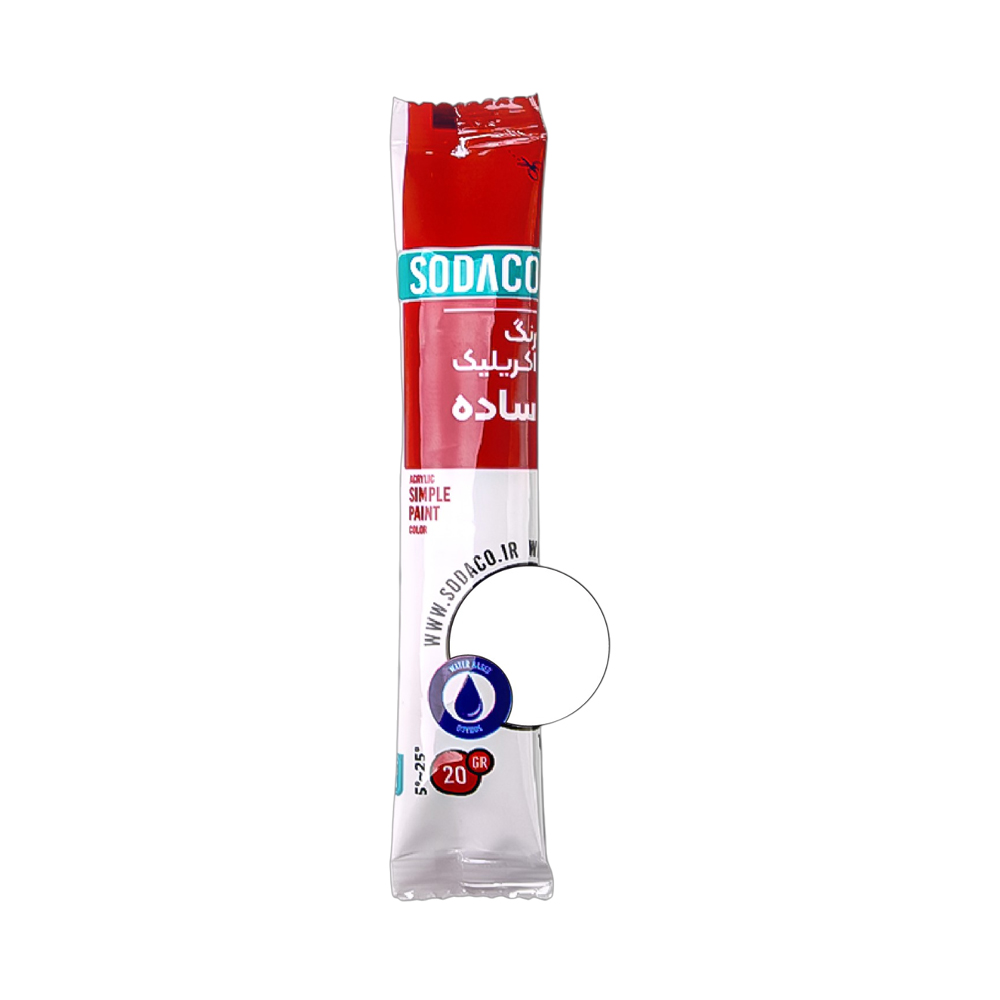 اکریلیک ساده ساشه20میل سوداکو سفید کد20340