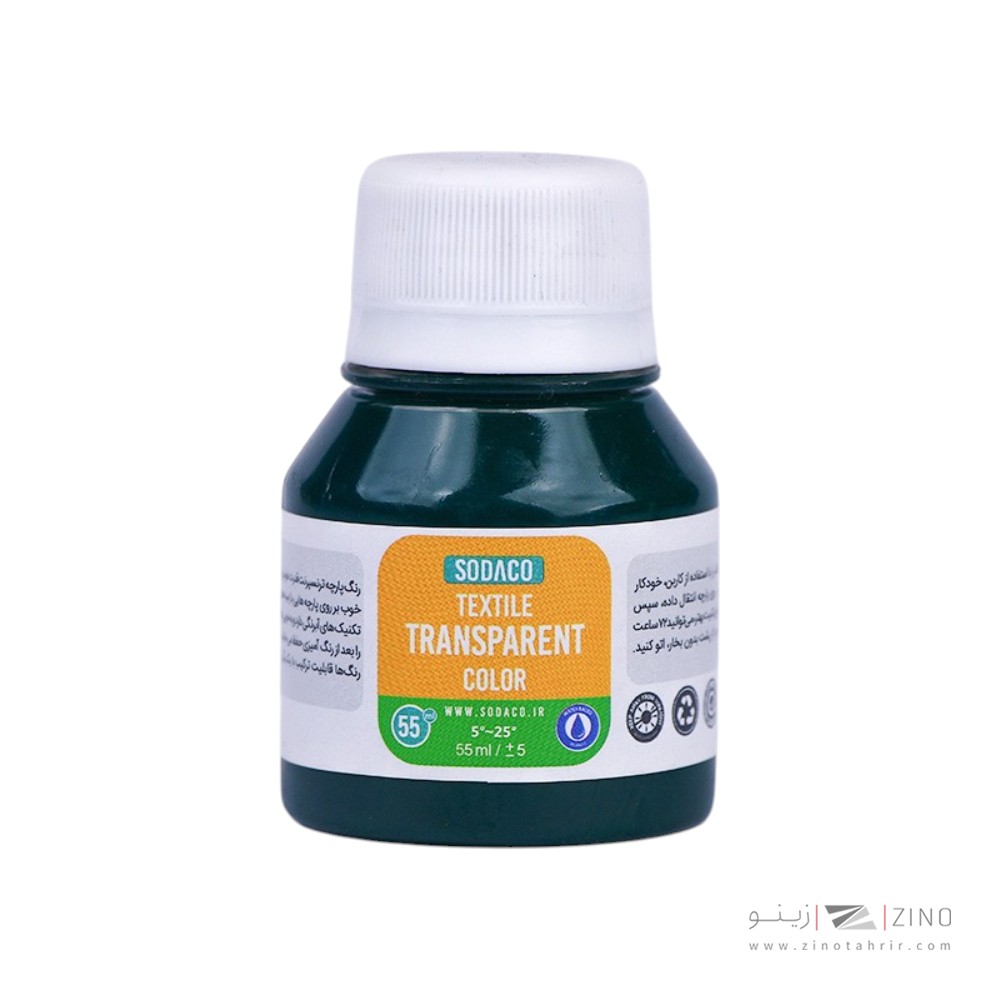 رنگ پارچه55میل سوداکو سبز ترنسپرنت کد02843