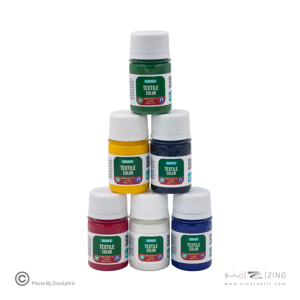 رنگ پارچه30میل سوداکو6رنگ کد01800